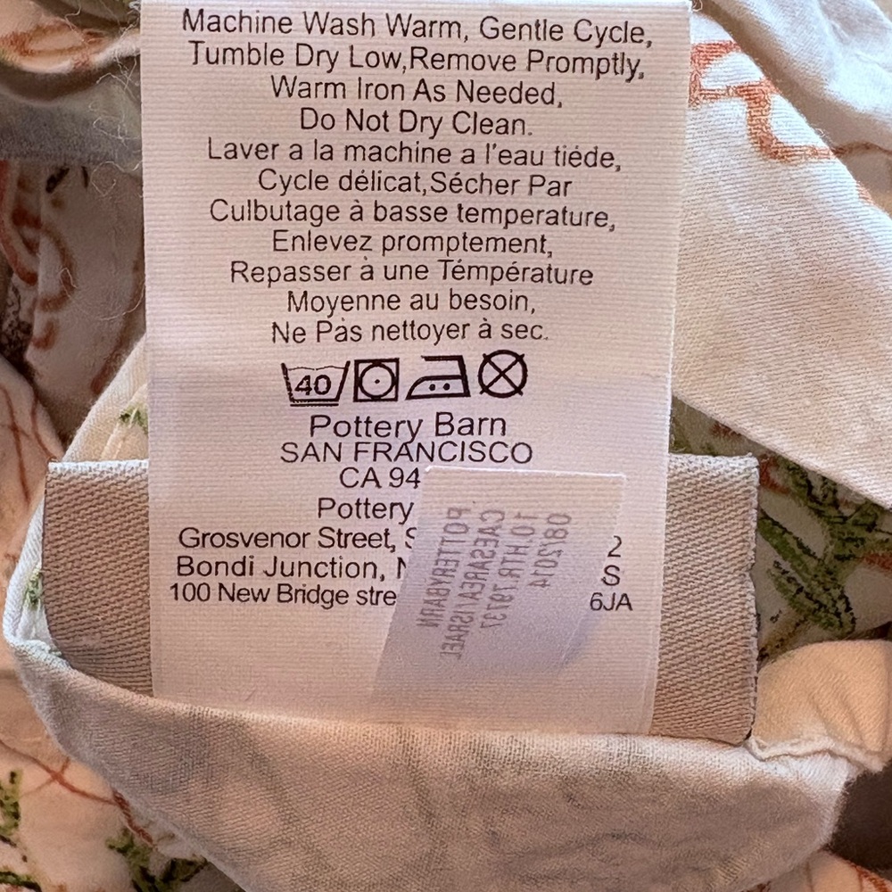 Pottery Barn Winter Bird Full Queen Duvet Cover - Picture 6 of 7